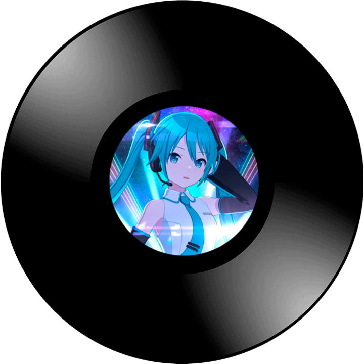 Hatsune Miku vinyl disc